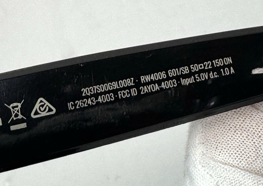 Ray-Ban Meta Wayfarer Gen 1 Shiny Black RW4006 601/SB Smart Glasses Camera #5