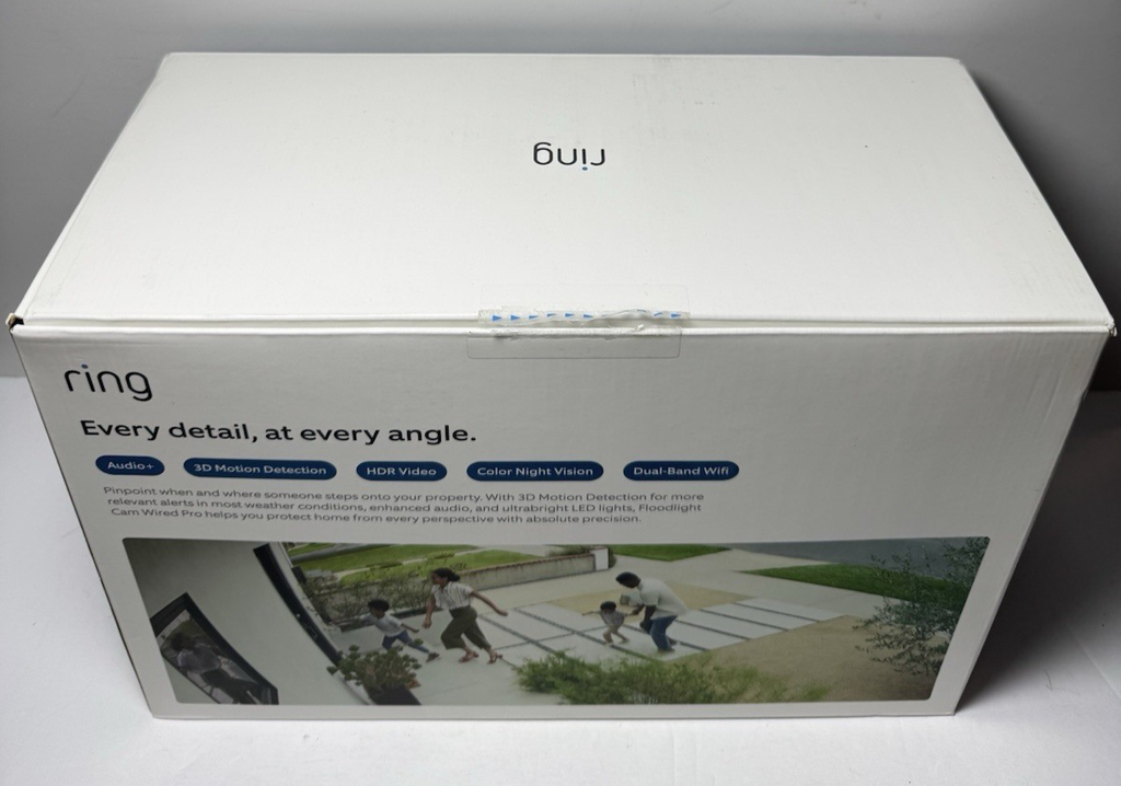 Ring Floodlight Cam Wired Pro White-Open Box #2