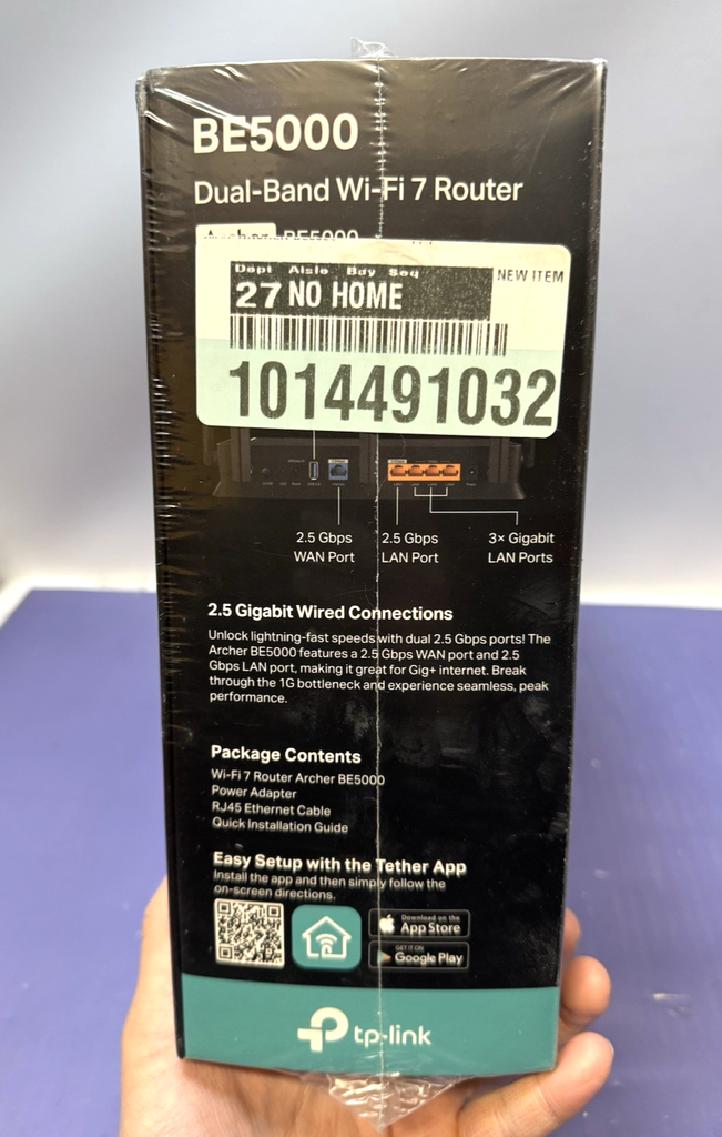 Brand NEW TP-Link Archer BE5000 Dual-Band Wi-Fi 7 Router Black #5