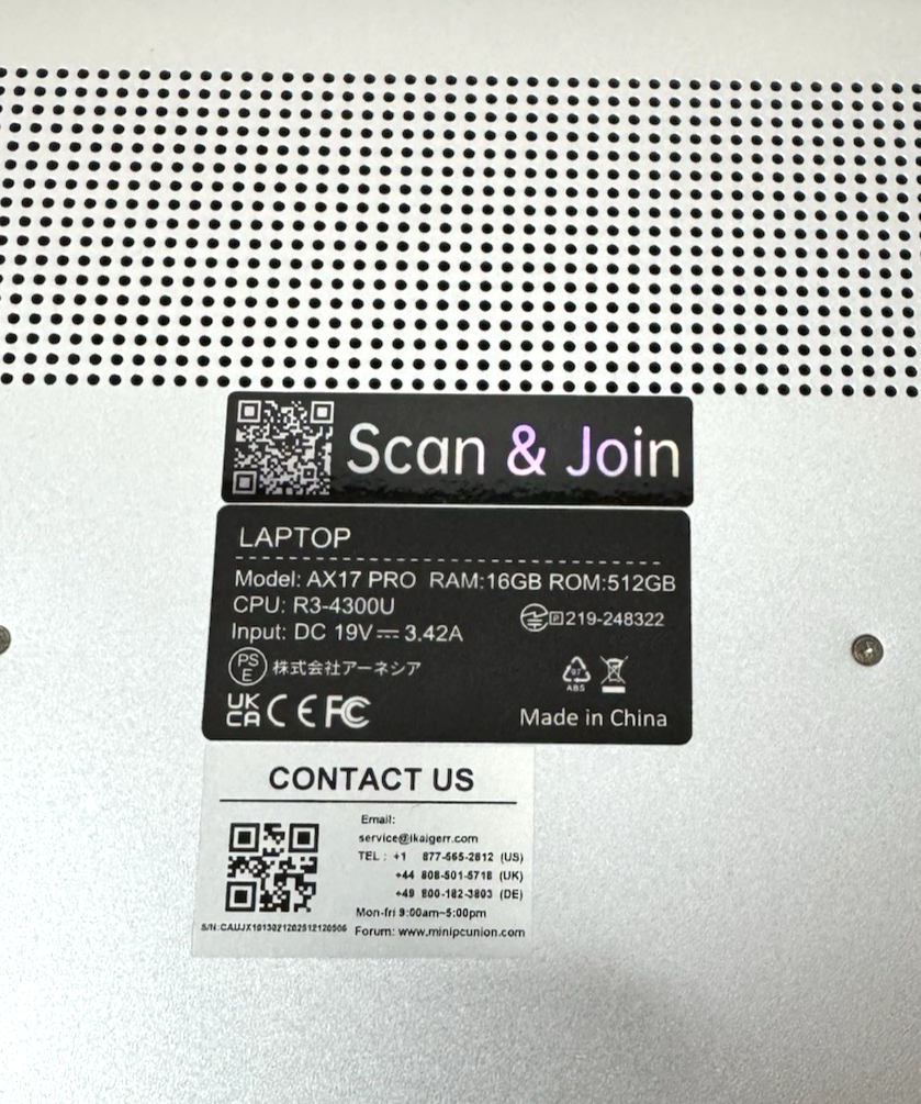 ACEMAGIC AX17PRO 17.3" Laptop AMD Ryzen 4300U/16GB RAM/512GB SSD Win 11 #5