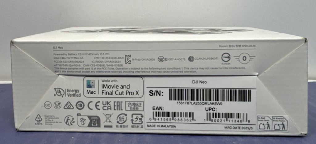 DJI Neo DN1A0626 4K Camera Drone -No Remote -New Sealed #3