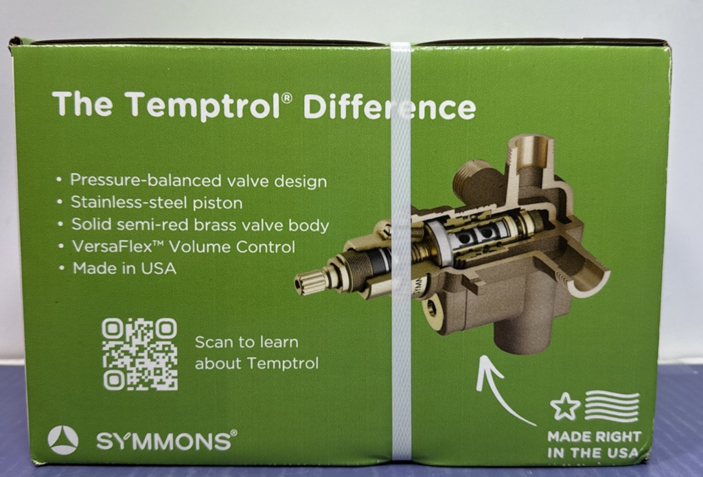 Symmons Keely Single Handle Shower Faucet 5 Spray Matte Black Valve S8301MBRP #1