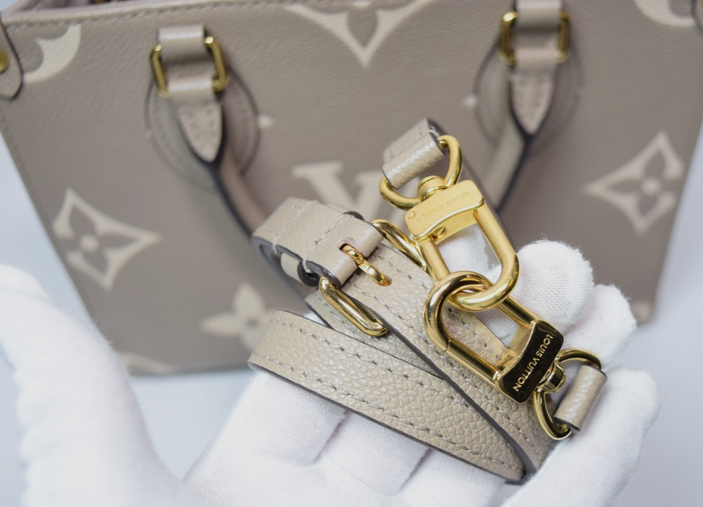 Louis Vuitton OnTheGo PM M45779 Beige Monogram Gold Hardware w/ strap #6