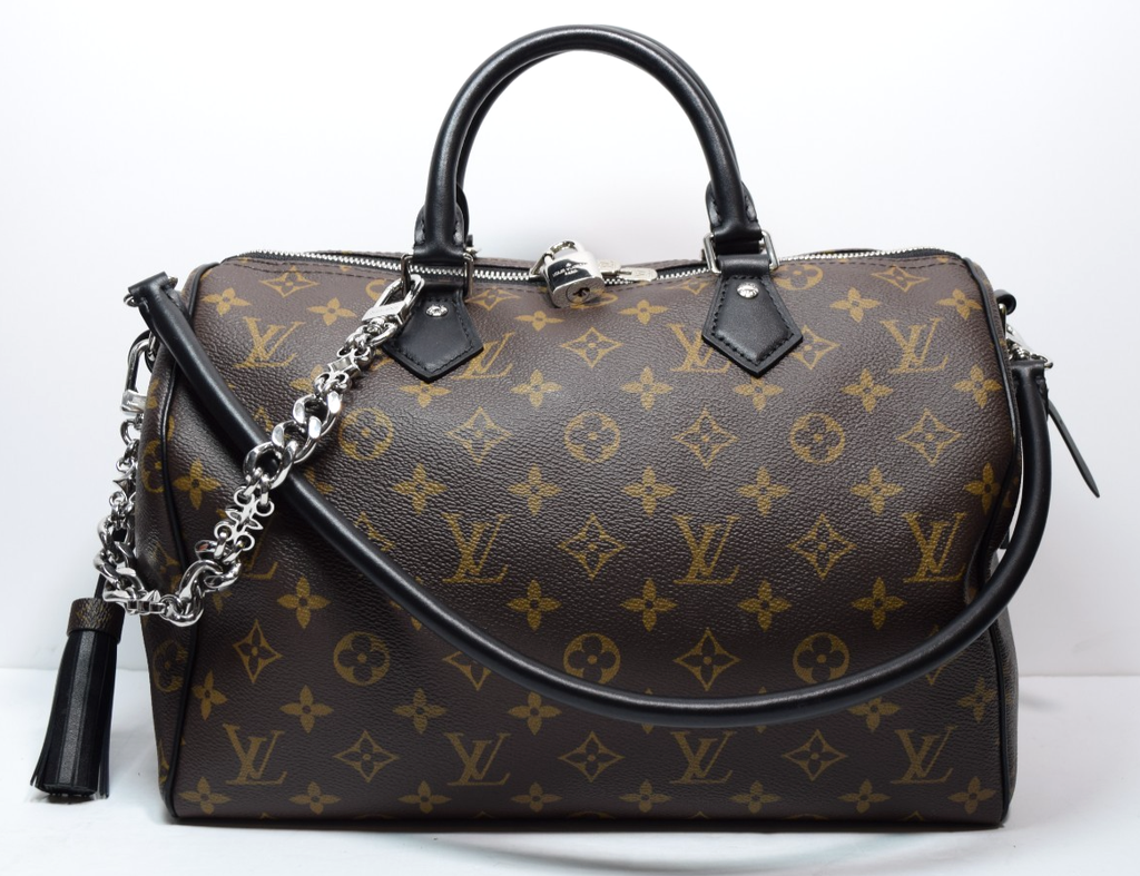Louis Vuitton Dark Speedy Bandouliere Bag Monogram Canvas 30 - M12243 #1