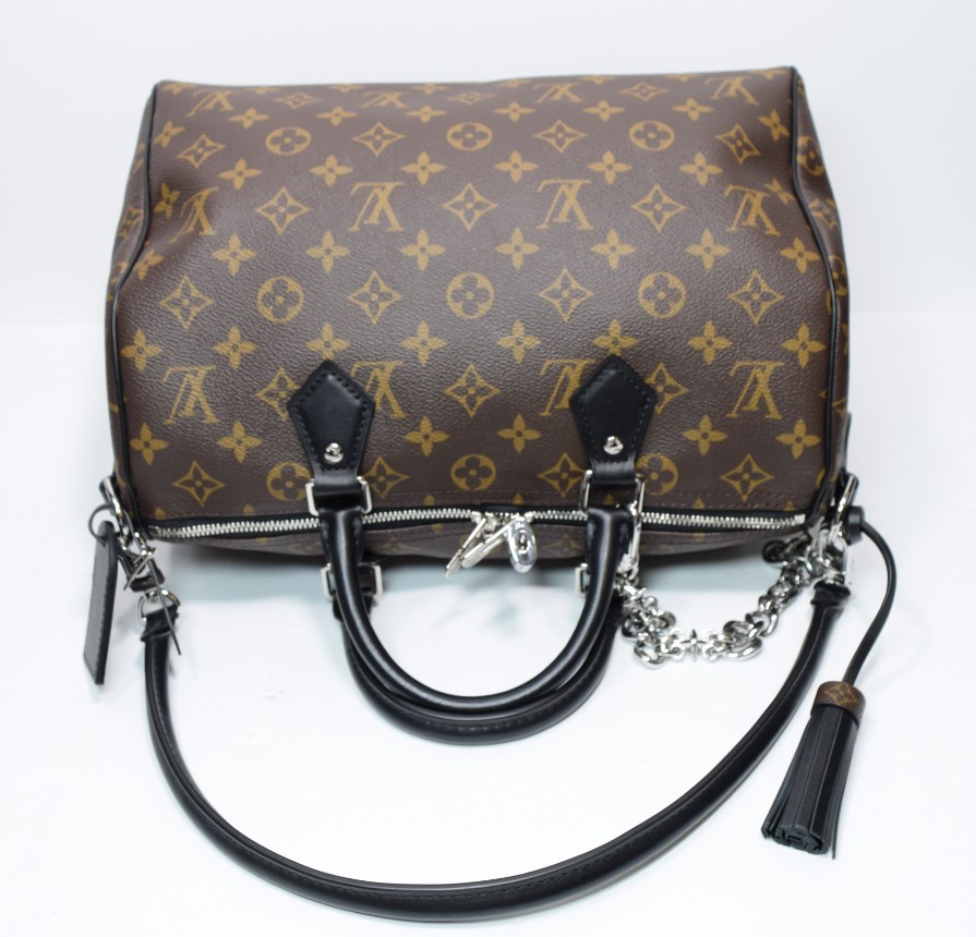 Louis Vuitton Dark Speedy Bandouliere Bag Monogram Canvas 30 - M12243 #10