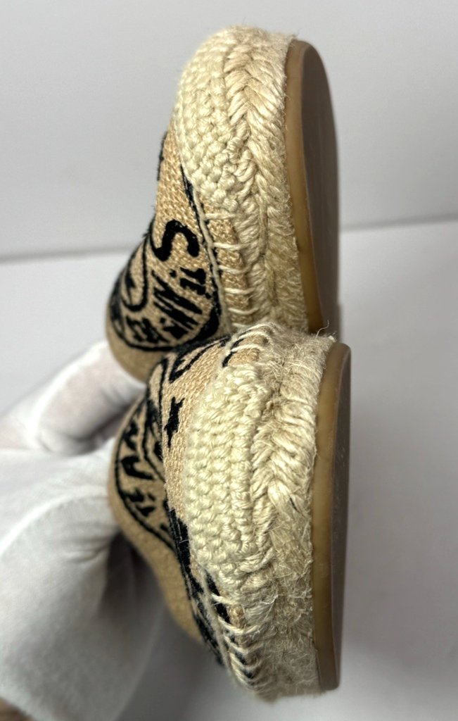 Christian Dior Raffia Graphic Print Granville Espadrille EU 37 Size #5