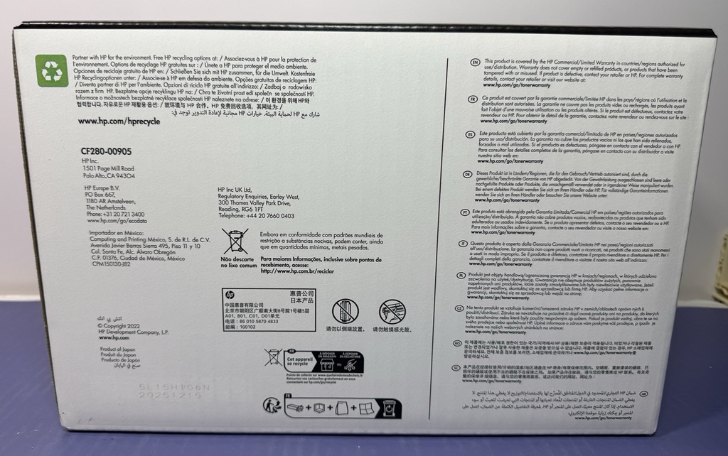 HP CF280XD 80X LaserJet Black Toner Cartridge - 2 Piece Pack - 12/25 #1