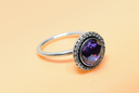 Pandora Sterling Silver Purple Brilliant Legacy Ring Size: 7 purchase