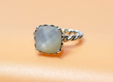 Pandora Sterling Silver Elegant Sincerity Mother of Pearl Ring SZ 6 used
