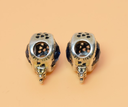 2 X PANDORA Crown O Sterling Silver Charm With Moonlight Blue Crystal -798266NMB used