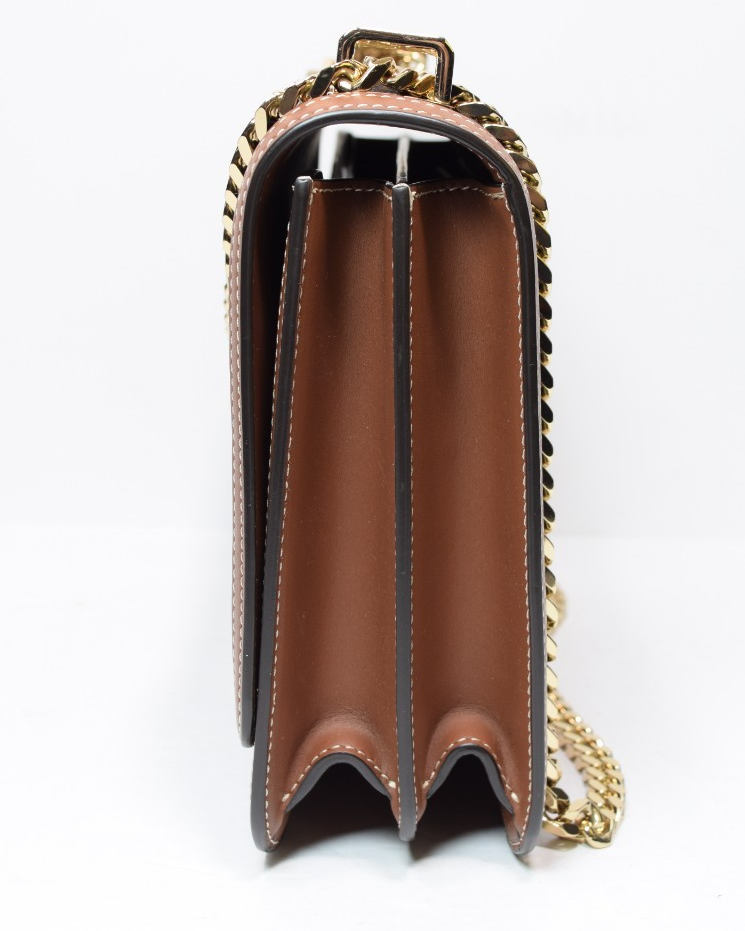 Burberry TB Monogram Crossbody Bag Brown Chain Leather w/ Dust Bag #12