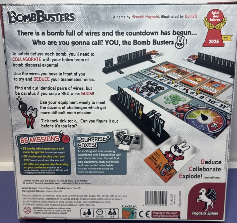Bomb Busters Board Game Brand New Factory Sealed #1