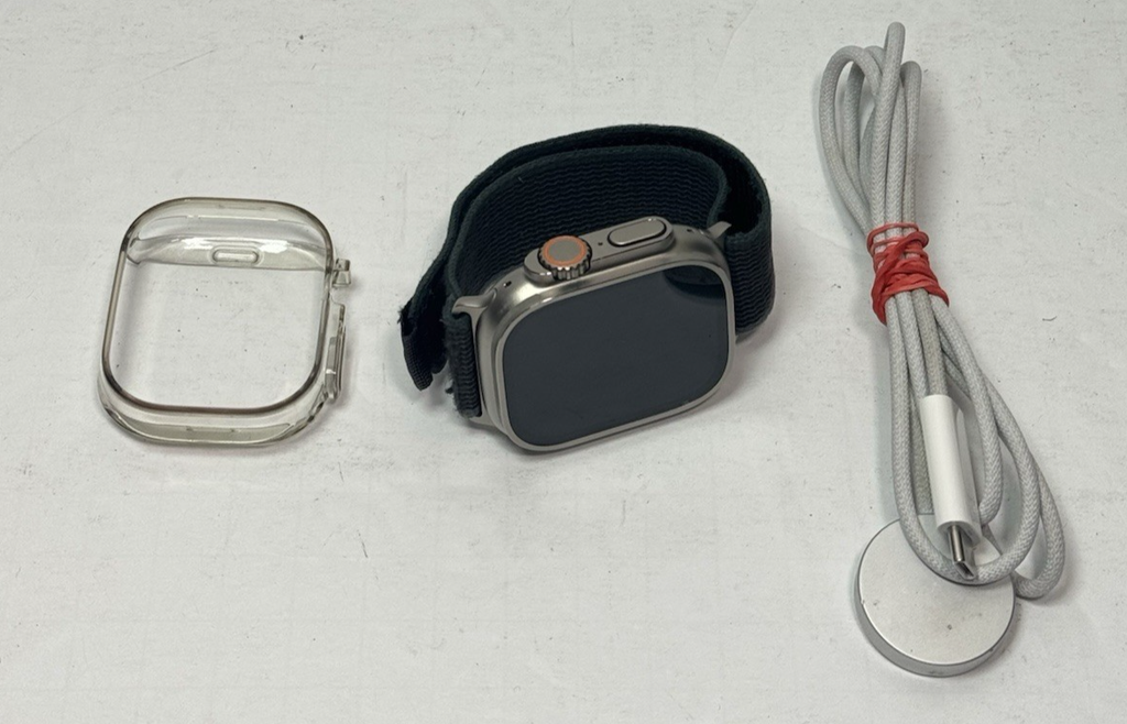 Apple Watch Ultra 2 49MM GPS +Cell  Black Titanium w/ Blue/Gray Trail Loop #7