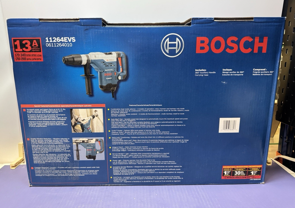Bosch 11264EVS 13 Amp Corded 1-5/8 in SDS-Max Variable Speed Rotary Hammer Drill #1