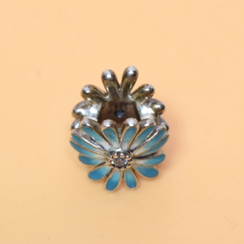 Pandora Blue Daisy Flower Charm Sterling Silver #3