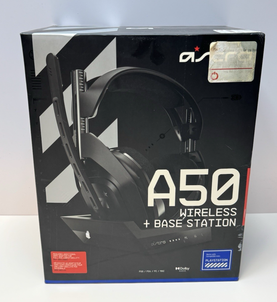 Astro A50 Ear-Cup Wireless Headphone Black (939-001673) w/ Base Station, Box #4