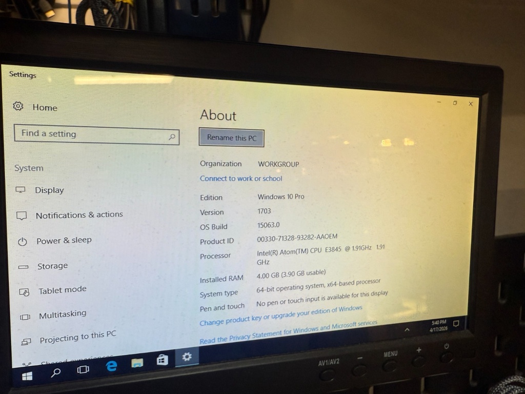 Wonderware InTouch Panel PC TSND1U-0000-TN1C Win10 Pro Atom E3845 4GB 240GB SSD #1