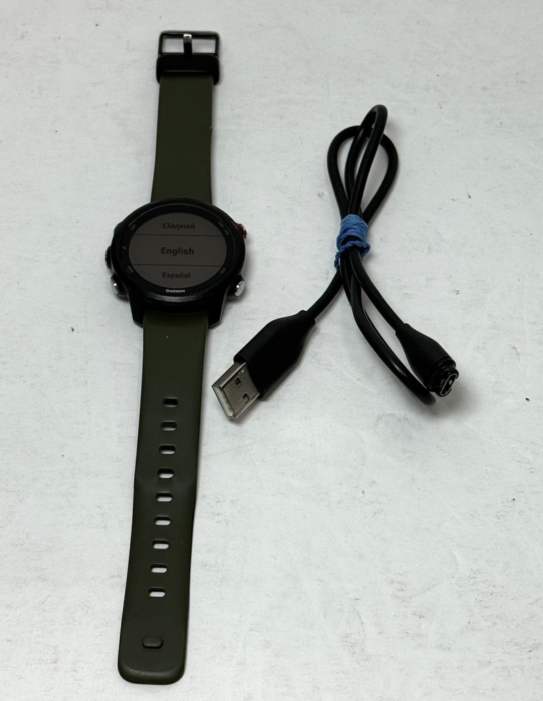 Garmin Forerunner 245 Music (GPS) 30 mm Black Case with Green Band #5
