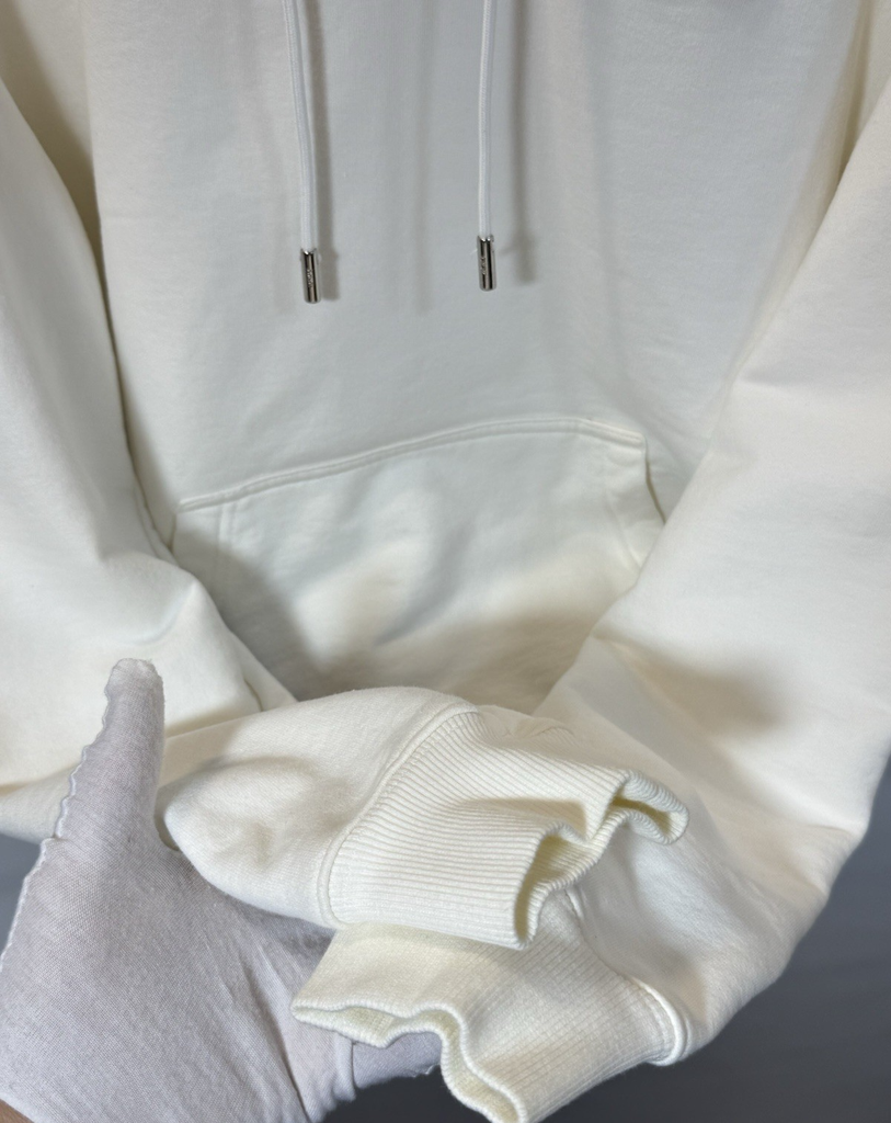 Dior Men's CD ICON HOODED SWEATSHIRT White - 100% Cotton, Size L #4