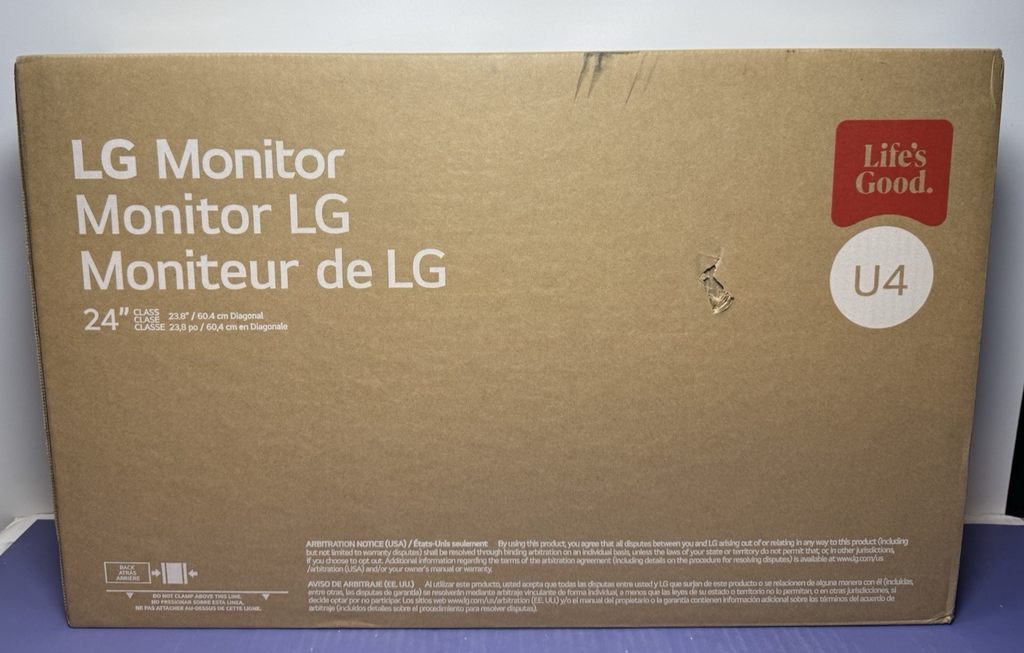 LG 24 inch 120Hz 1ms Computer Monitor 24U411A-B - BRAND NEW #2