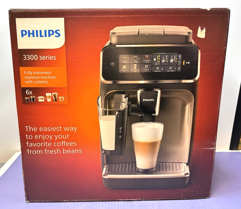 Philips 3300 Fully Automatic Espresso & Coffee Machine w/ LatteGo Milk Frother #1