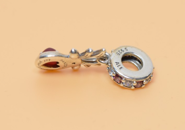 PANDORA Charm Sterling Silver ALE S925 RED NOSE REINDEER MURANO 792330C01 #3