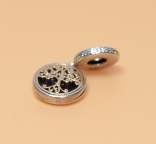Pandora Charm 2-Tone Family Roots Dangle, 791988CZ, Silver, 14K #2