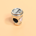 Pandora Silver Charm a Break Coffee Cup Charm 797185EN160 used
