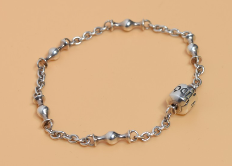 Pandora Sterling Silver Five Station Clip Bracelet 7" ALE 925 #2
