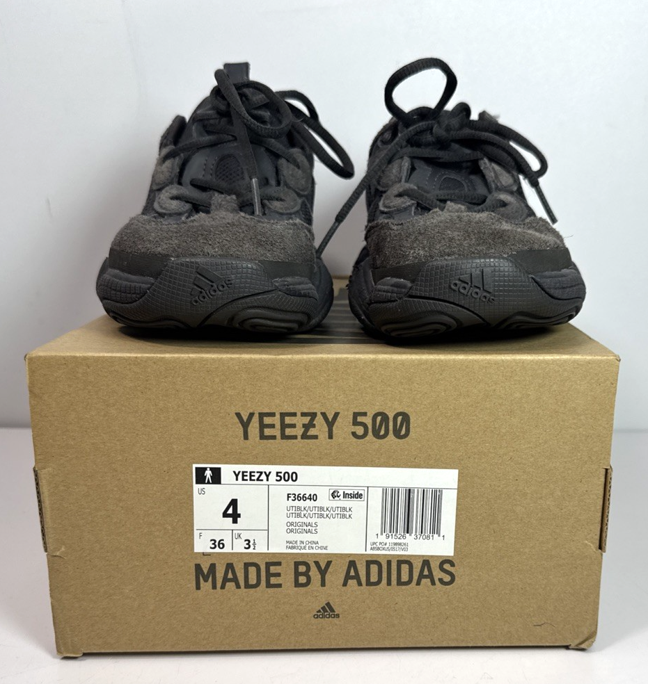 Pre Owned Size 4 - adidas Yeezy 500 Low Utility Black #12