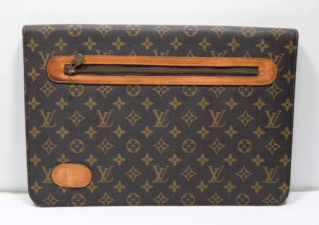 Louis Vuitton Monogram Briefcase Document Folding Portfolio Clutch Envelope
