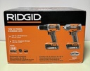 [11582-1] Ridgid R92721 18V 2-Tool Combo Kit - Drill Driver & Impact Driver - NEW Sealed