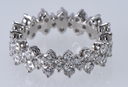 Tiffany & Co Aria Diamond Eternity Band Ring 18K Platinum w/ Box & Papers