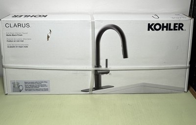 KOHLER R30935-BL Clarus Single Handle Pull Down Sprayer Kitchen Faucet Matte