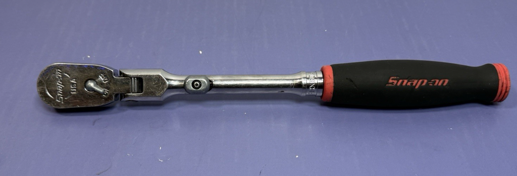SNAP ON FHX80A 3/8 DRIVE DUAL 80 SOFT GRIP LOCKING FLEX HEAD RATCHET Red
