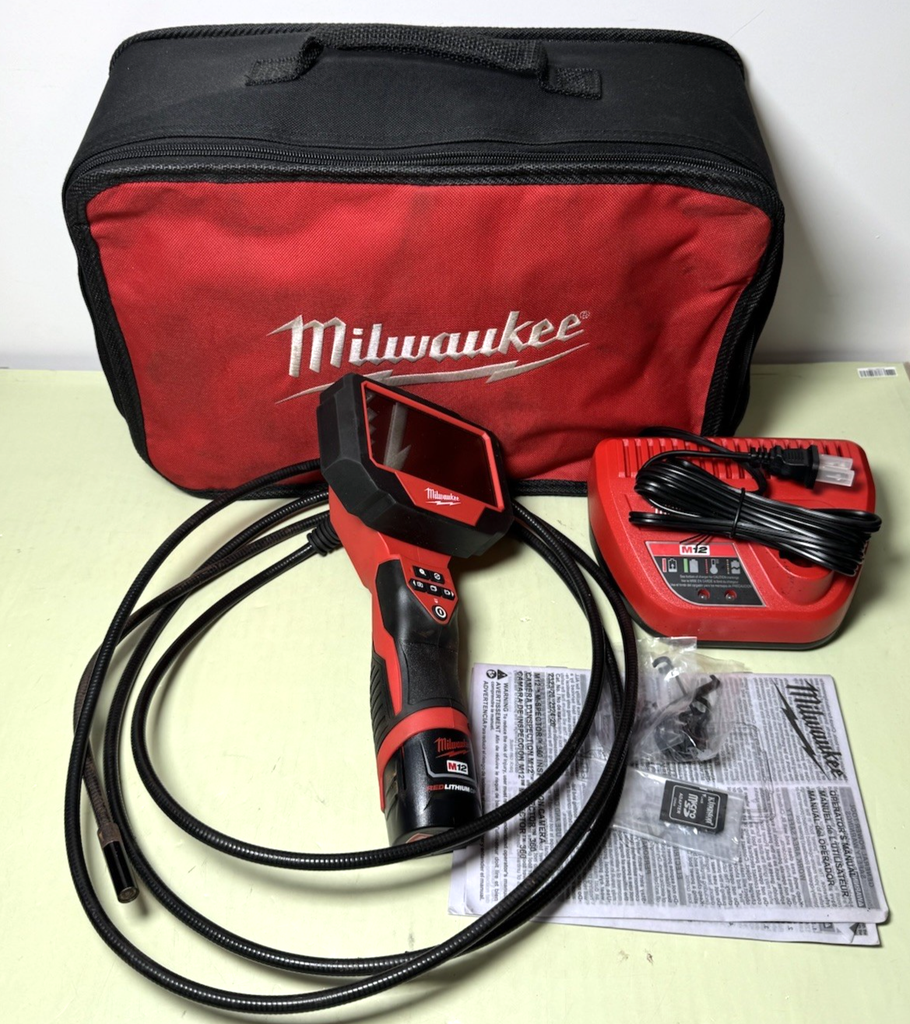Milwaukee 2324-20 M12 12V 360 Cordless M-Spector 10' Ins Cam w/batt+charger