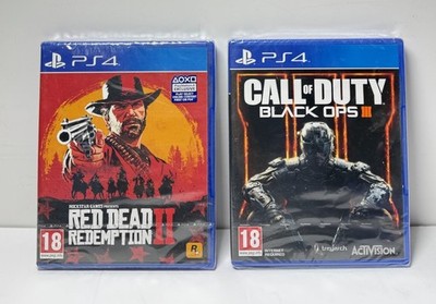 Red Dead Redemption 2+Call Of Duty Black OPS 3 Sony PlayStation 4-New Sealed