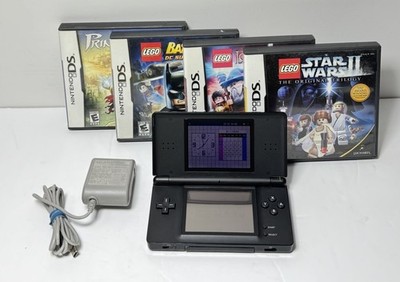 Nintendo DS Lite Black + 4 Games Bundle LEGO Series + Prince of Persia