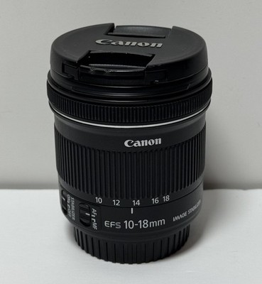 Canon EFS 10-18mm f4.5-5.6 IS STM Zoom Lens, w/Caps