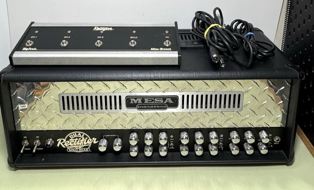 Mesa Boogie Dual Rectifier Solo Head 3Chan,100Watt Guitar Amp Head w Footswitch