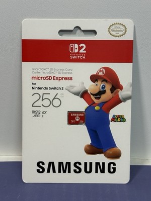 Nintendo Switch 2 Micro SD Express Card 256GB MARIO Edition Samsung New Sealed