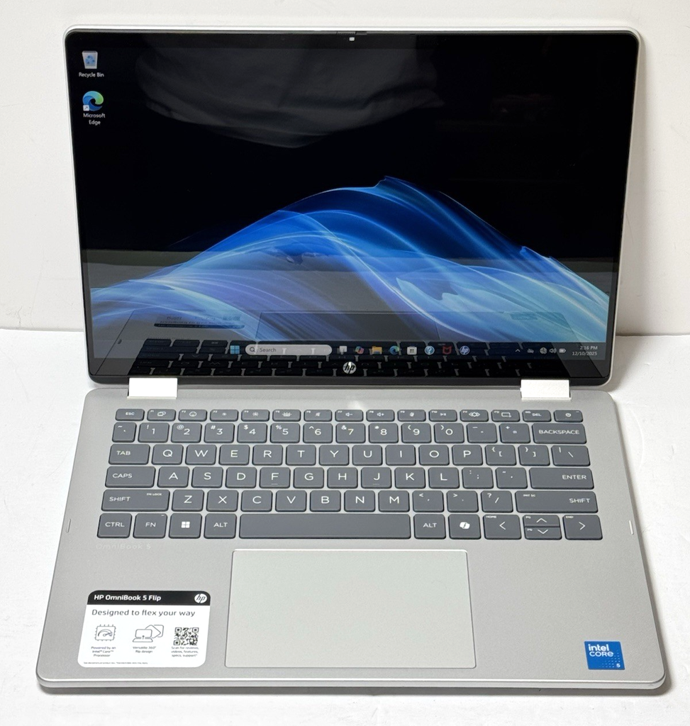 HP OmniBook 5 Flip Touch 14-fp0013dx  i5 120U  8GB RAM 512GB SSD, 8cycles