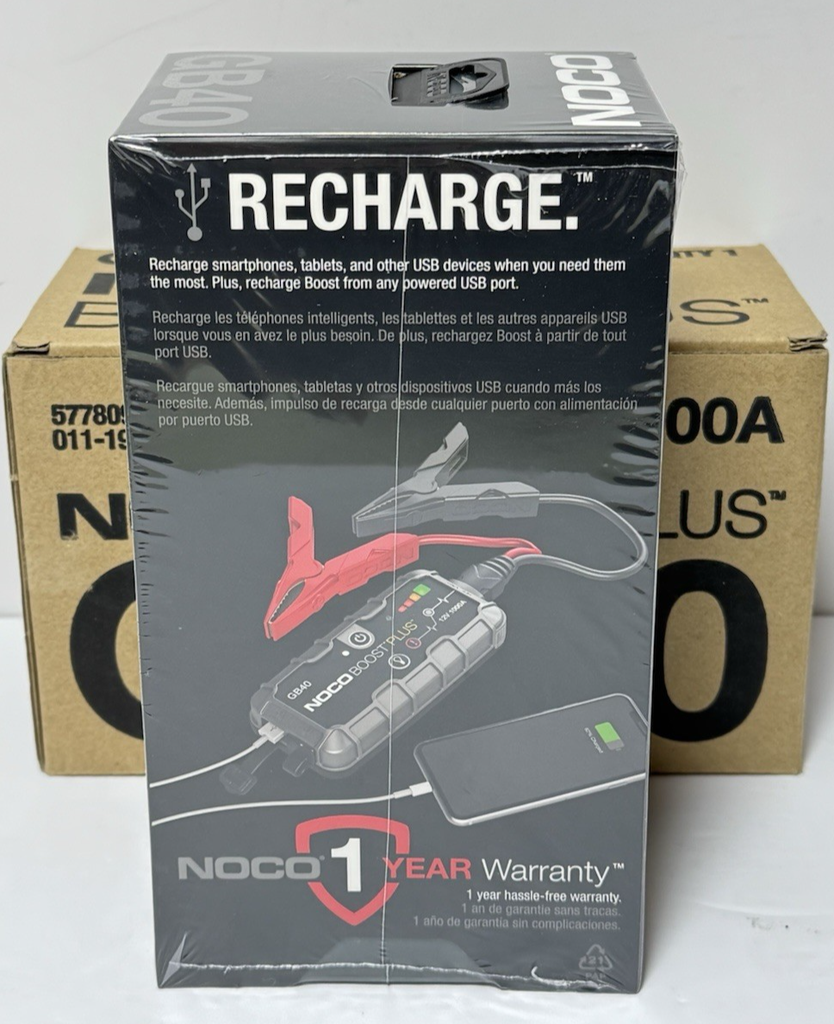 NOCO Boost Plus GB40 1000A 12V UltraSafe Portable Lithium Battery Jump Starter