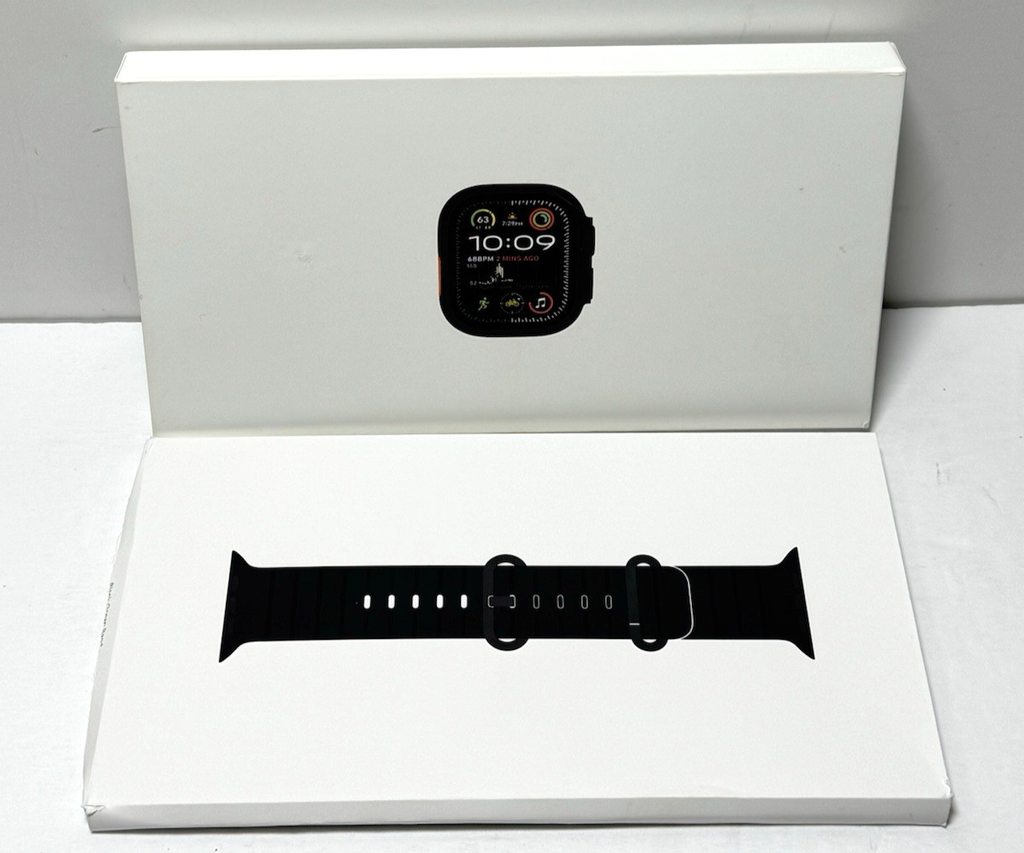 Apple Watch Ultra 49mm GPS +Cell Titanium Case w/ Black Ocean Band MX4P3LW/A