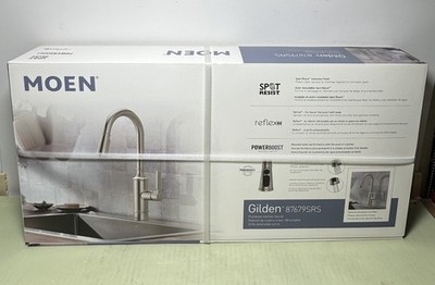 MOEN Gilden 87679SRS Single Handle Pull-Down Sprayer Kitchen Faucet with Reflex