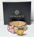 [10662-1] Versace Medusa Pink Belt 70/28 Tresor De La Mer DCDD442.D2VST w/box