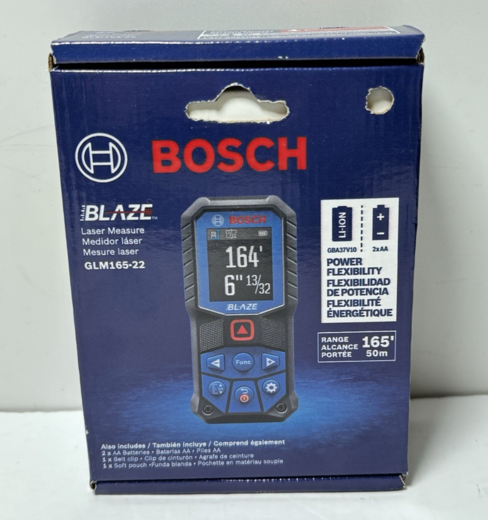 Bosch GLM165-22 BLAZE Laser Measure 165 Ft - New