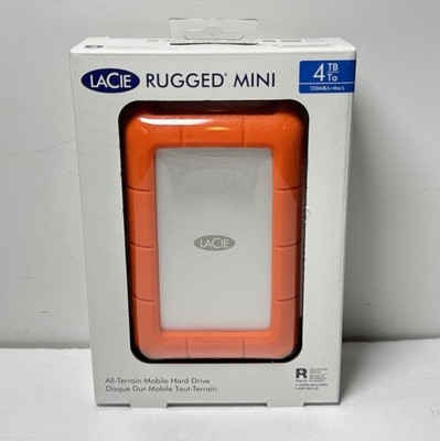 LaCie Rugged Mini 4TB USB 3.0 External Portable Hard Drive-New Sealed