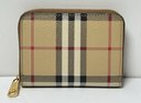 [12994-1] Burberry Small Check Zip Wallet
