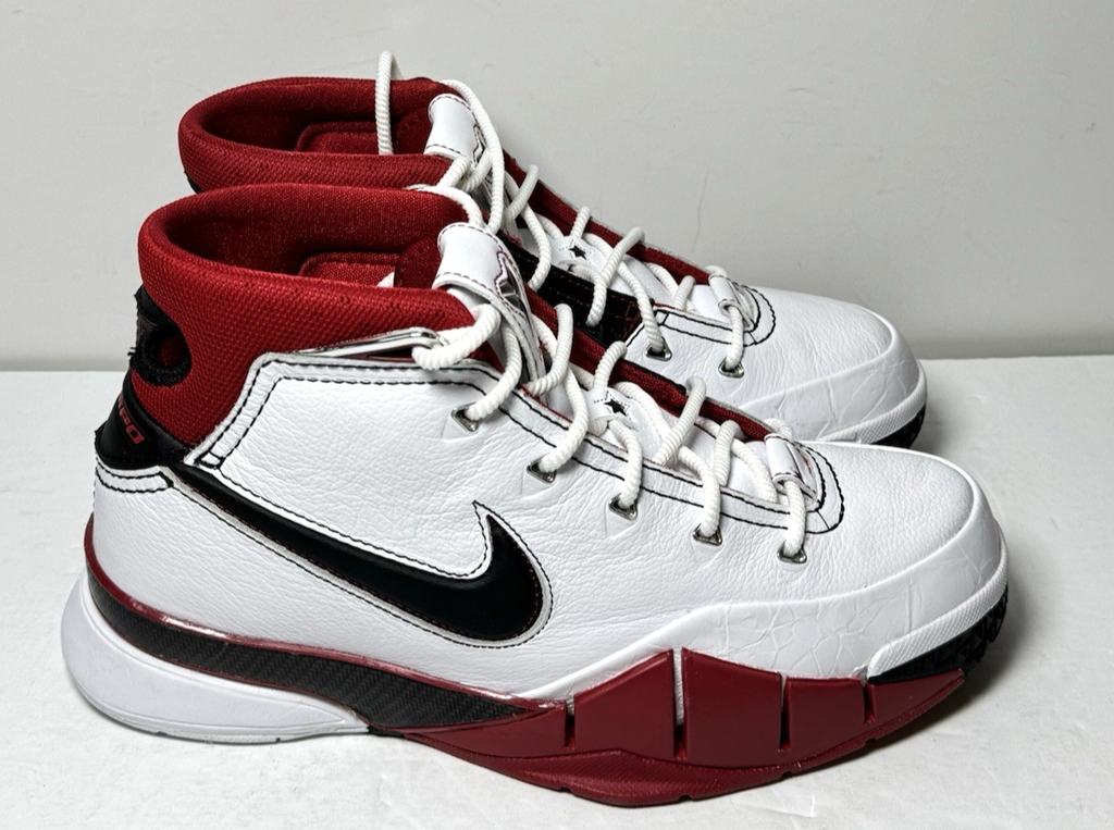 Nike Kobe 1 Protro White Black Red (All-Star) AQ2728-102 US Men's Size 7.5
